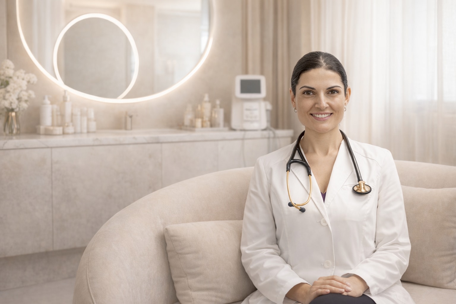 Armine Tadevosyan, FNP in an aesthetic consultation studio at NPMD